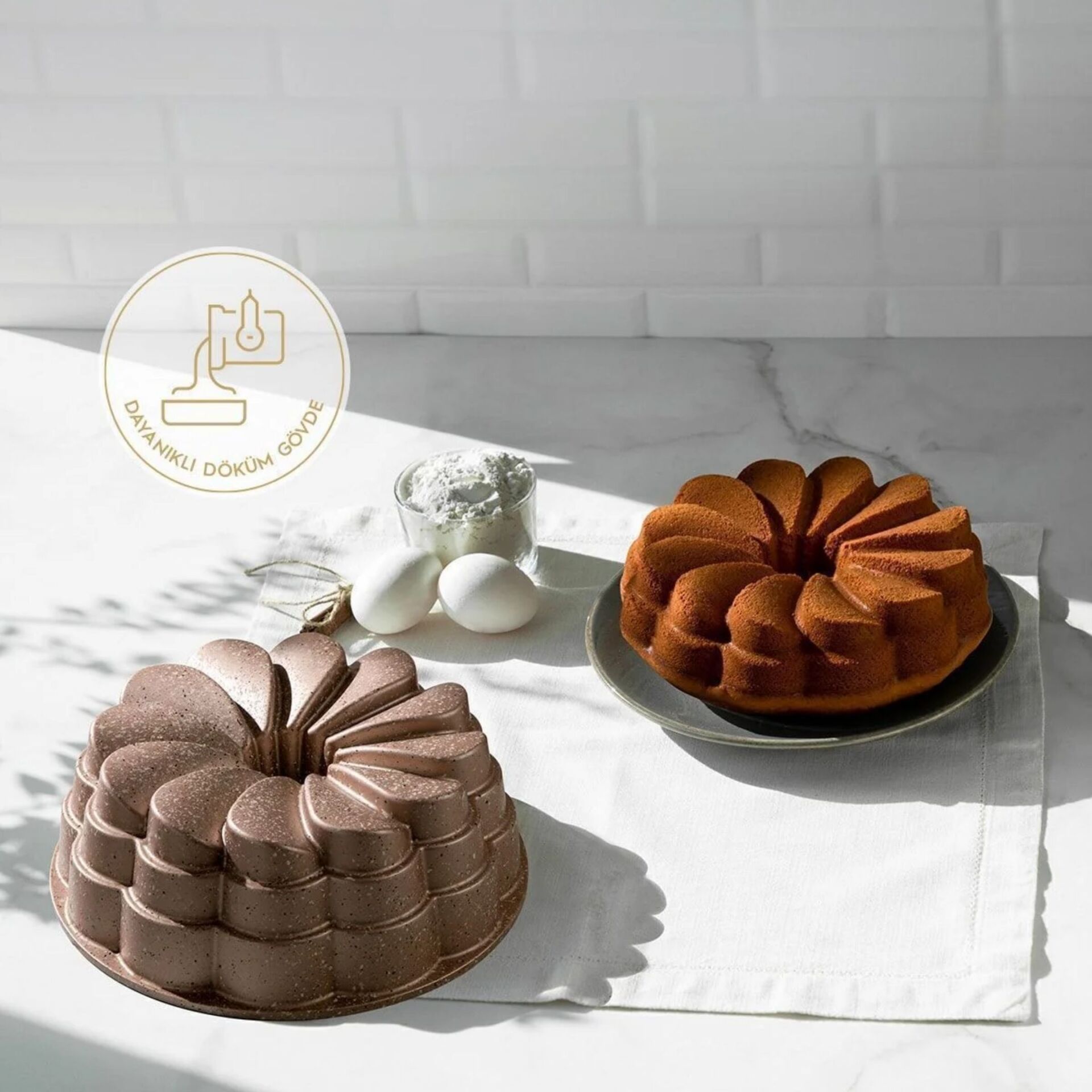 MANOLYA ROSE 25CM DÖKÜM KEK KALIBI