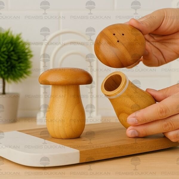 MN 2Lİ BAMBU MANTAR TUZLUK BİBERLİK