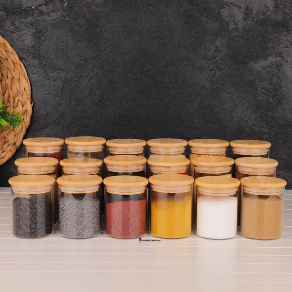 18Lİ MN YUVARLAK BAMBU KAPAKLI BAHARTLIK SET