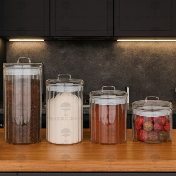 4LÜ OLİD TEZGAH ÜSTÜ KAVANOZ SET (HJ169-170-171-172)