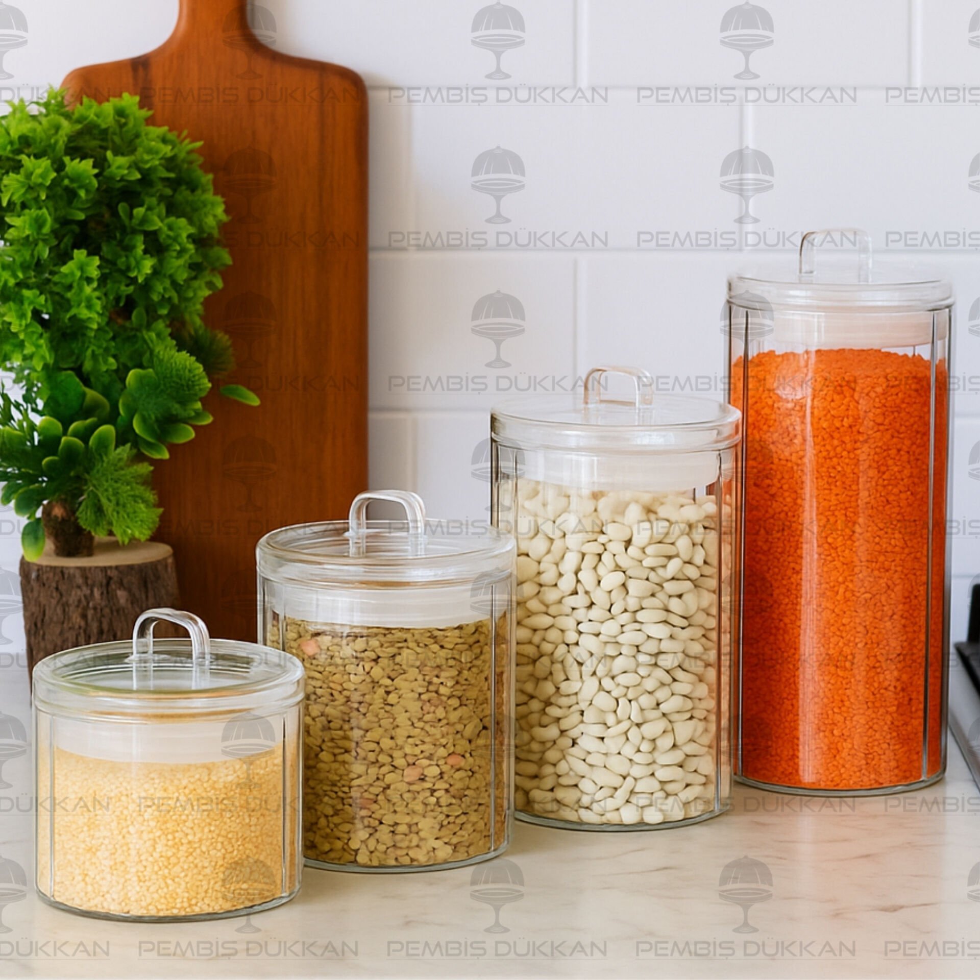 4LÜ OLİD TEZGAH ÜSTÜ KAVANOZ SET (HJ169-170-171-172)