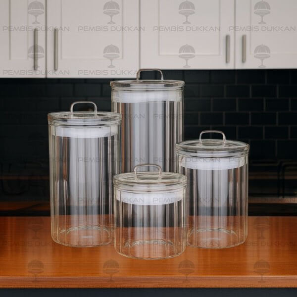 4LÜ OLİD TEZGAH ÜSTÜ KAVANOZ SET (HJ169-170-171-172)