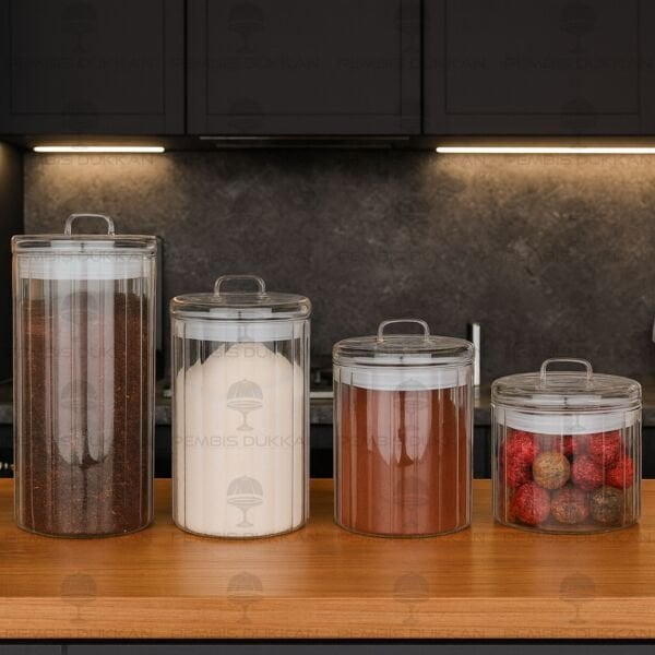 4LÜ OLİD TEZGAH ÜSTÜ KAVANOZ SET (HJ169-170-171-172)