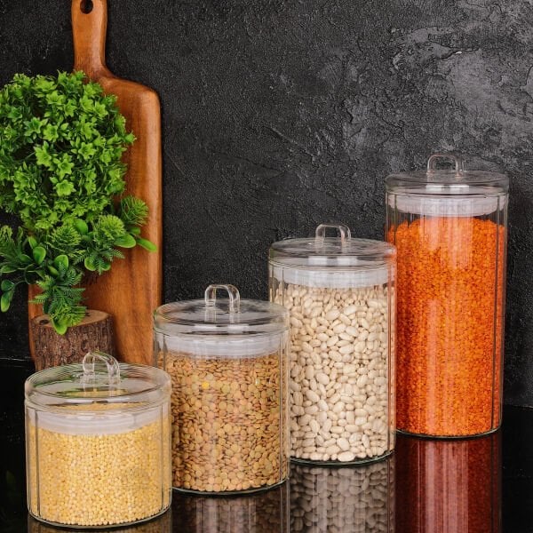 4LÜ OLİD TEZGAH ÜSTÜ KAVANOZ SET (HJ169-170-171-172)