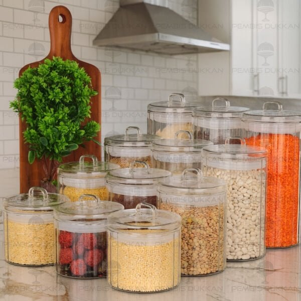 12Lİ OLİD CAM KAPAKLI KAVANOZ SET