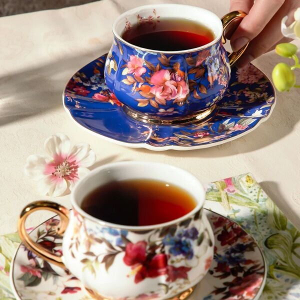 ROSSELLA 6 KİŞİLİK 12 PARÇA PORSELEN ÇAY FİNCAN TAKIMI