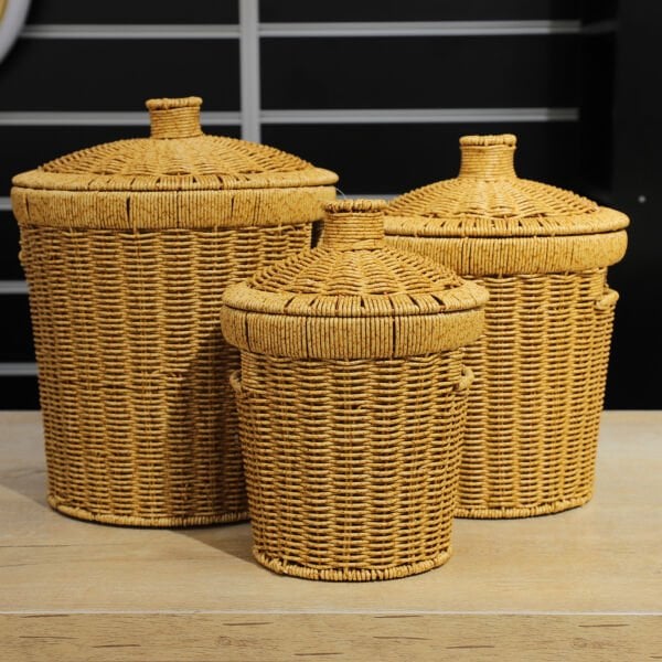 RATTAN 2Lİ PATATES SOĞAN SEPETİ (sarımsak boy hediyesidir)