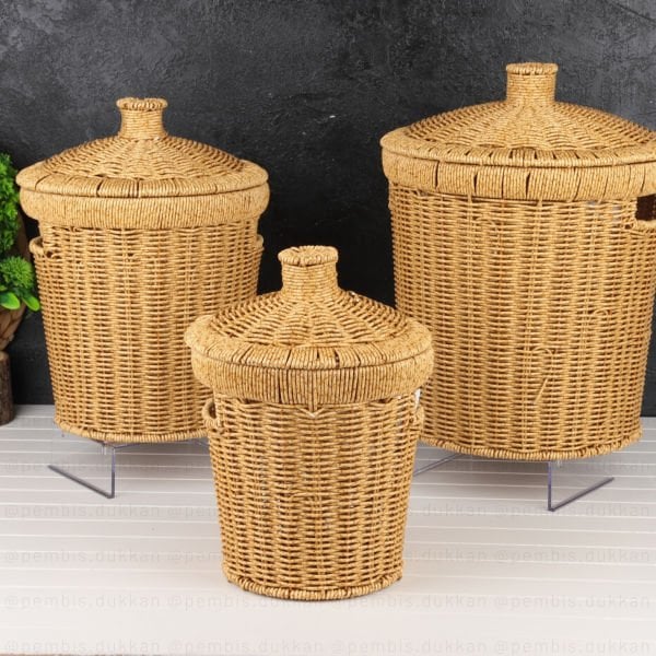RATTAN 3'LÜ PATATES SOĞAN SEPETİ