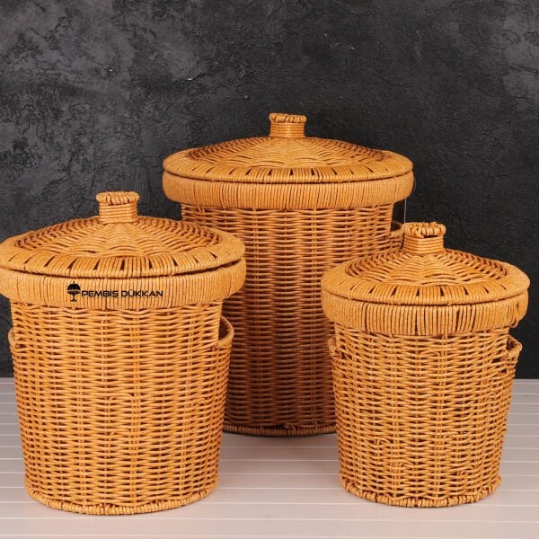 RATTAN 2Lİ PATATES SOĞAN SEPETİ (sarımsak boy hediyesidir)
