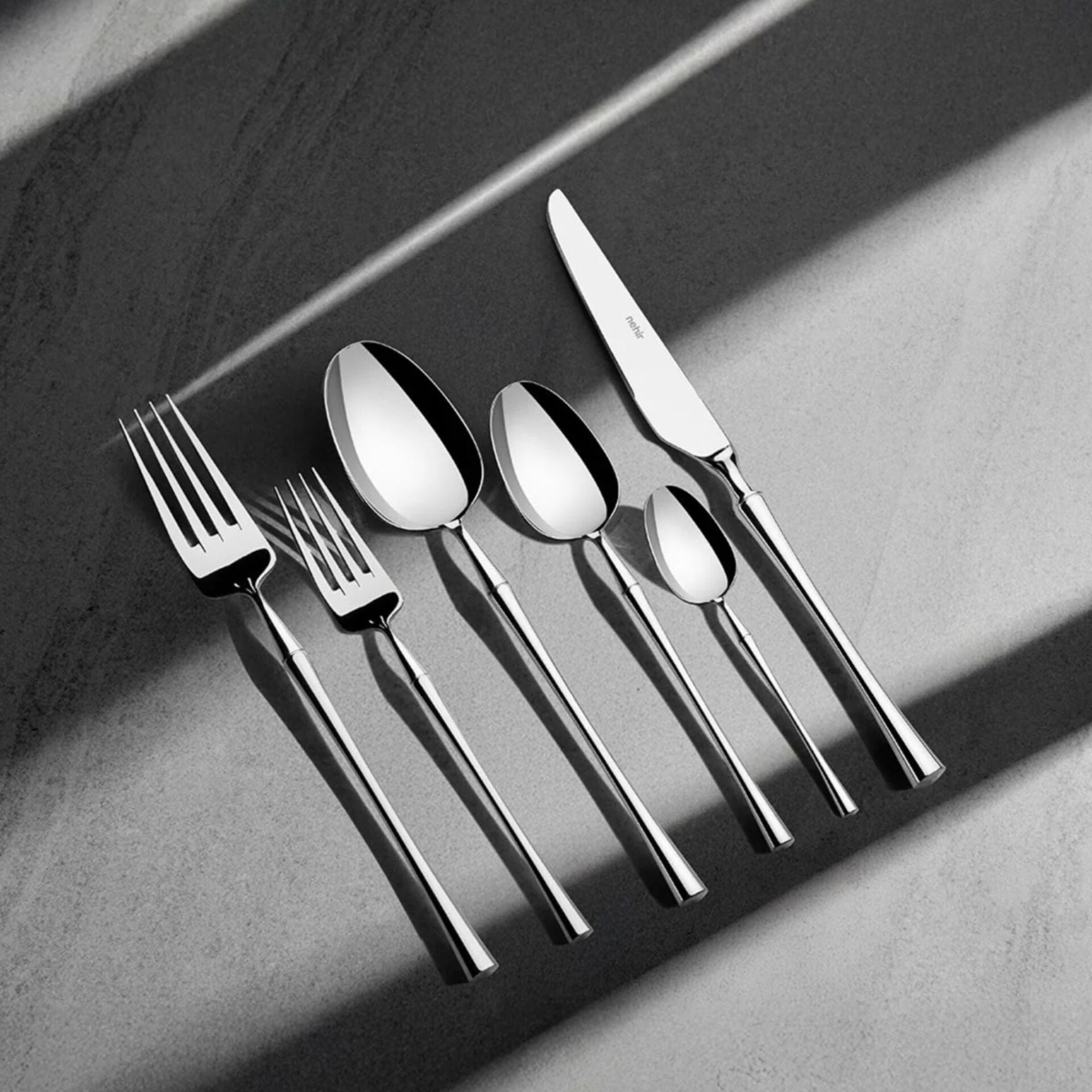 6 KİŞİLİK NEHİR MARBELLA SADE 36 PARÇA PASLANMAZ ÇELİK ÇKB SET