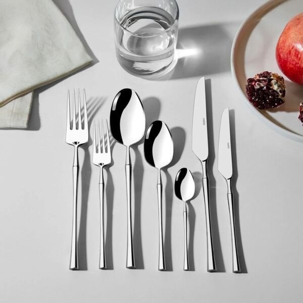 12 KİŞİLİK NEHİR MARBELLA SADE 84 PARÇA PASLANMAZ ÇELİK ÇKB SET