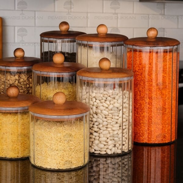 9LU CAVO ÇİZGİLİ ERZAK KAVANOZ SET (BOR084-085-086)