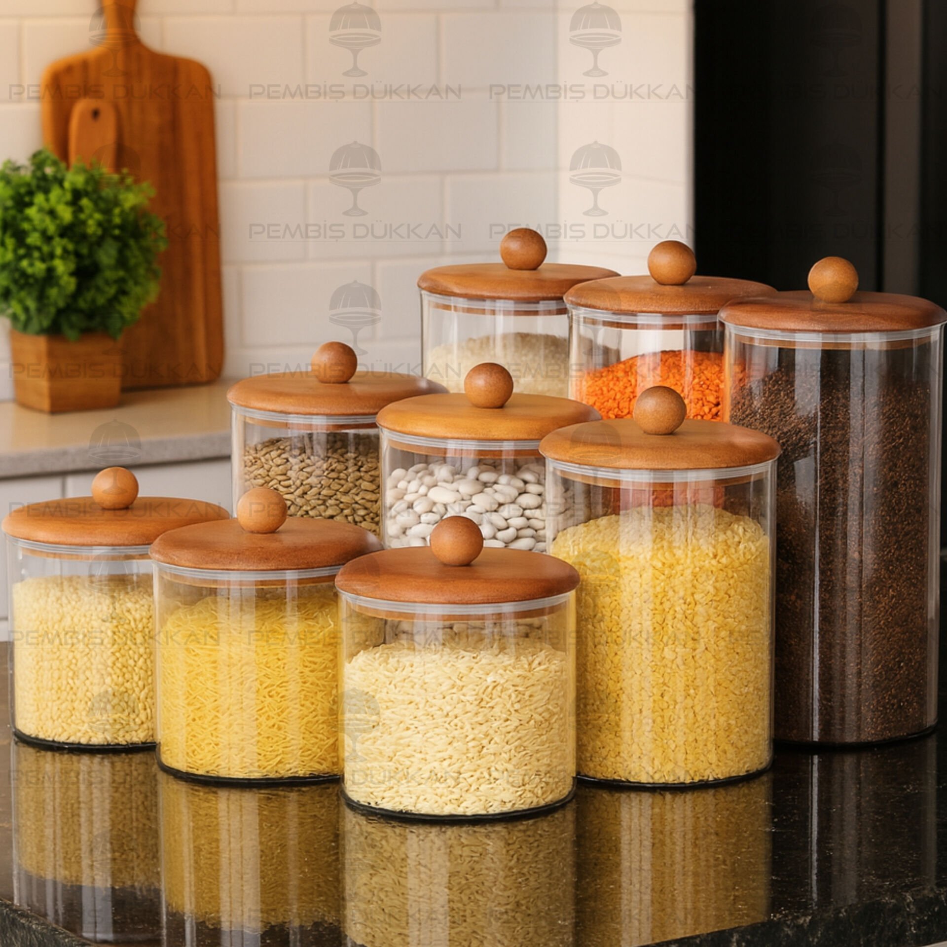 9LU CAVO DÜZ ERZAK KAVANOZ SET (BOR081-082-083)