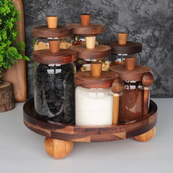 AKASYA TOP AYAKLI KAVANOZ KOMBİN SET NO 9