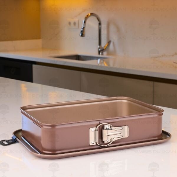 KAİSER KELEPÇELİ DİKDÖRTGEN KEK KALIBI 30X20CM