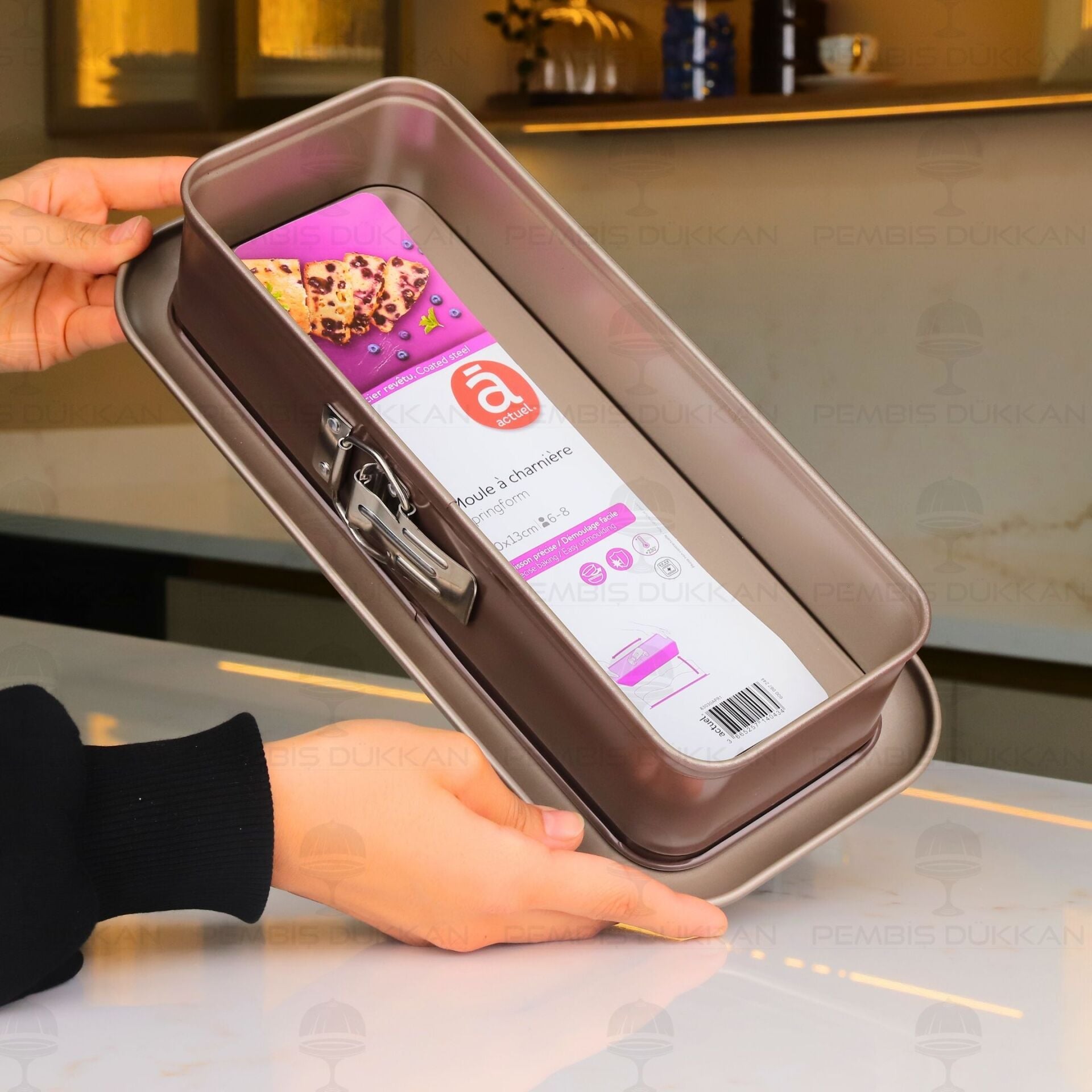 GUARDİNİ DİKDÖRTGEN BATON KELEPÇELİ KEK KALIBI 30X13CM