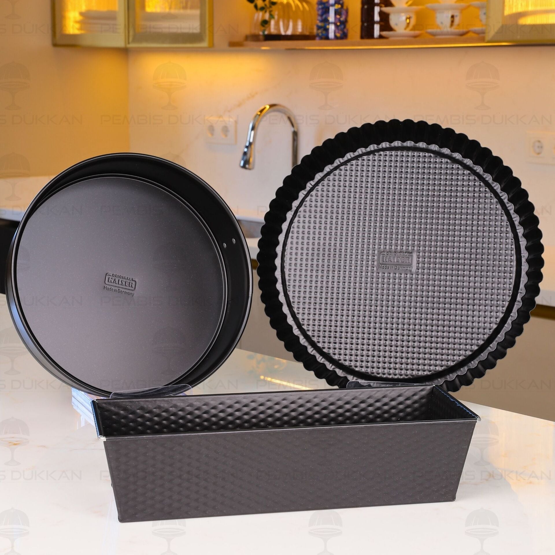 GUARDİNİ 3 PARÇA KELEPÇELİ KEK KALIBI SET