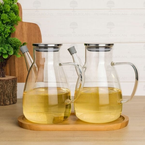 BAMBU ALTLIKLI, 2Lİ TESS METAL YAĞDANLIK SET (GLA016 + 75652)