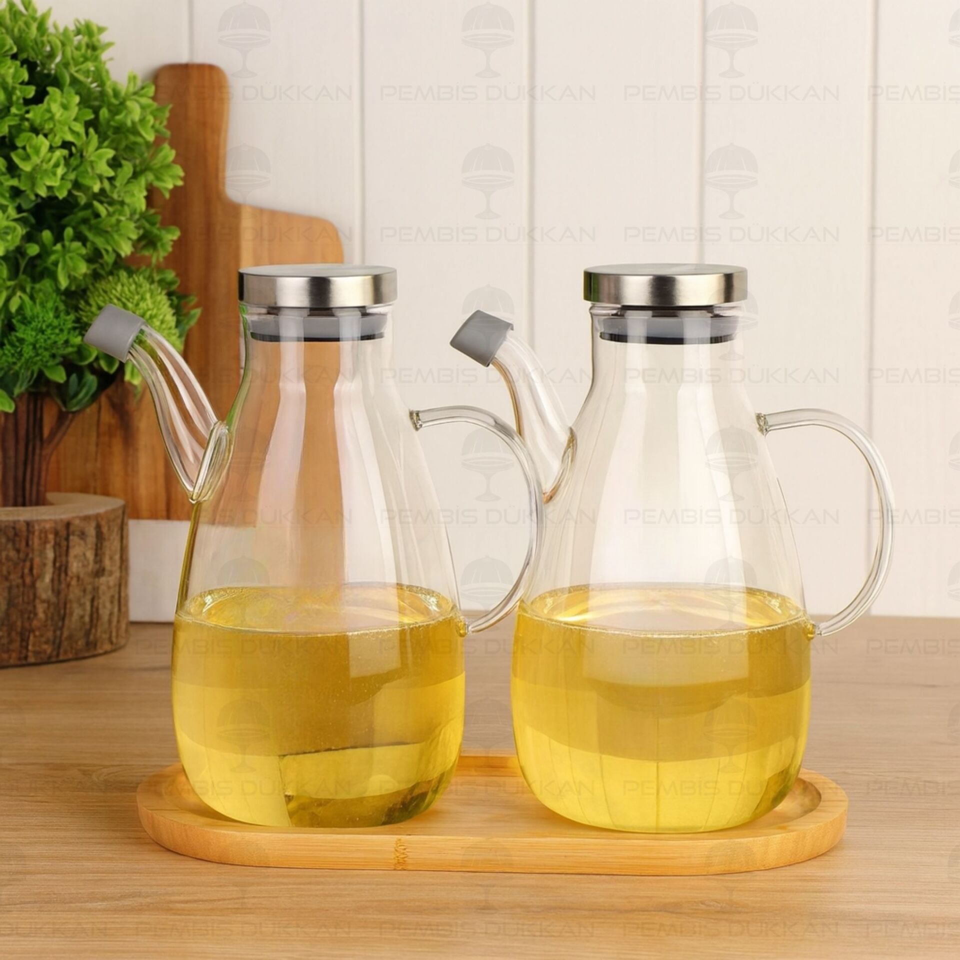 BAMBU ALTLIKLI, 2Lİ MİLAGRA METAL YAĞDANLIK SET (GLA017 + 75652)