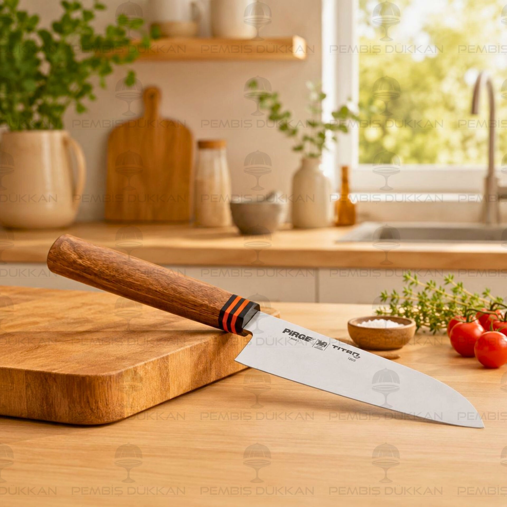 PİRGE TİTAN EAST ŞEF BIÇAĞI - SANTOKU 16CM - 12105