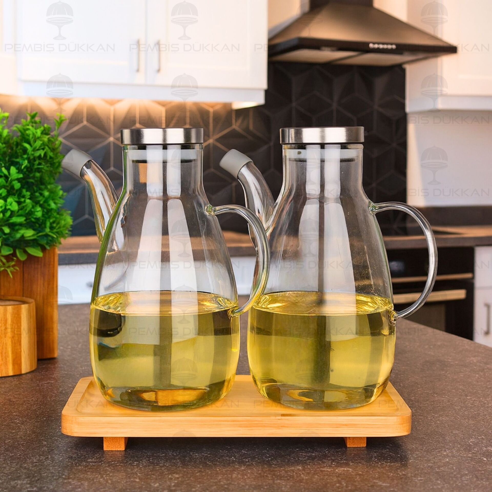 BAMBU ALTLIKLI, 2Lİ MİLAGRA METAL YAĞDANLIK SET (GLA017 + 8B31)