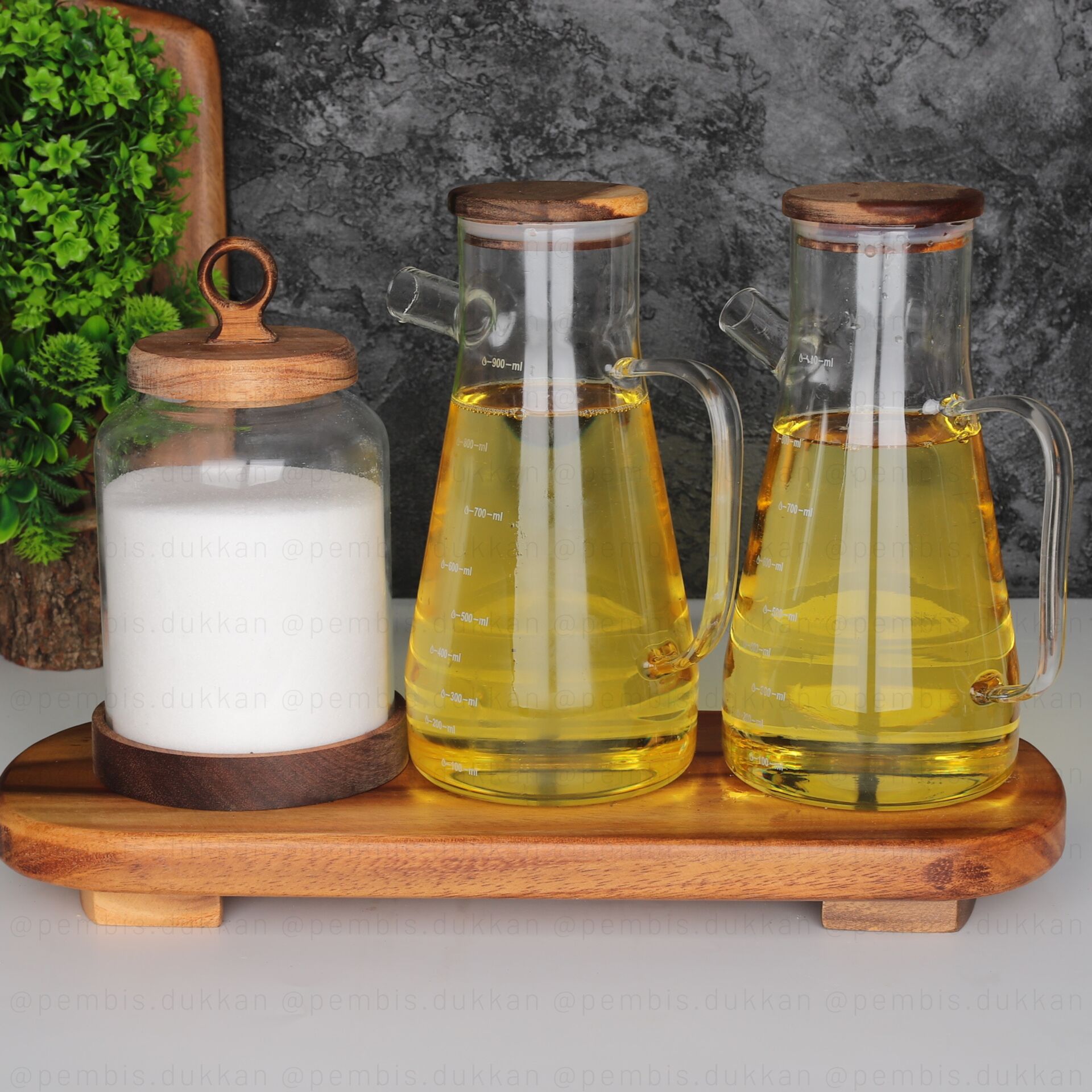 OVAL AKASYA ALTLIKLI LİLY & YAĞDANLIK KOMBİN SET NO 2