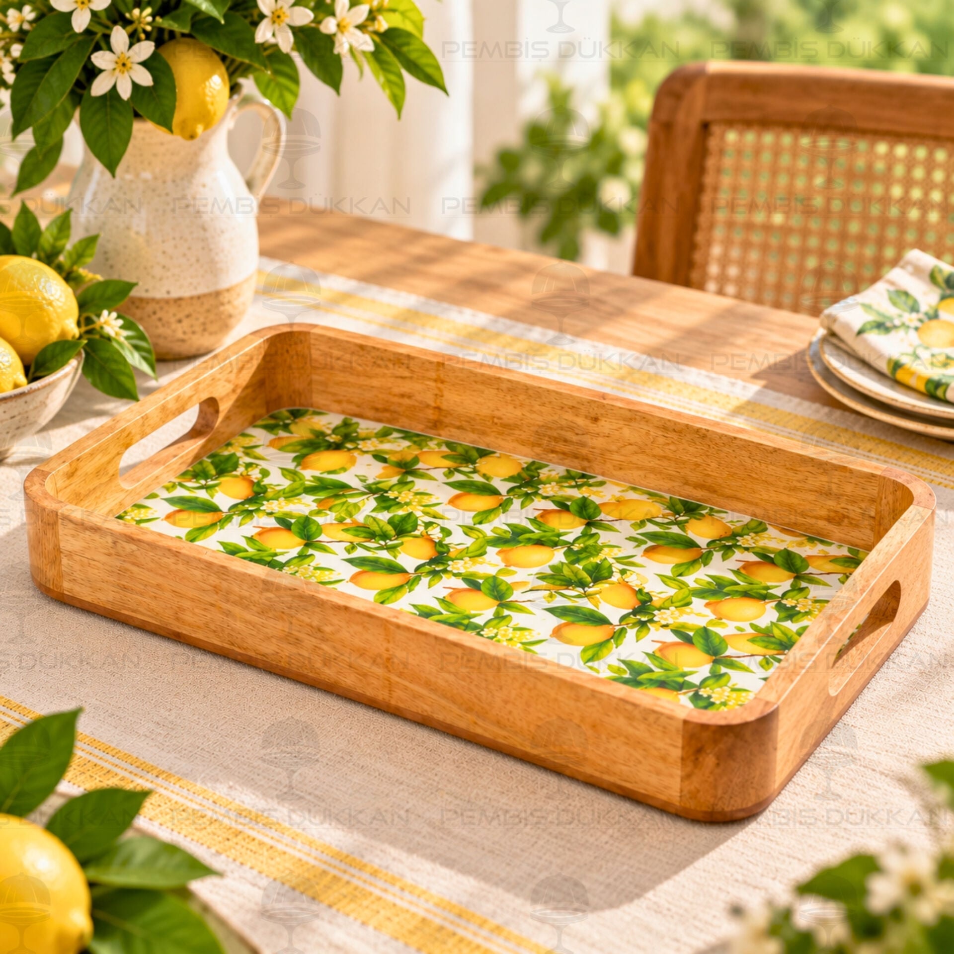 Mango Ağacı Dikdörtgen Tepsi (THN38268)