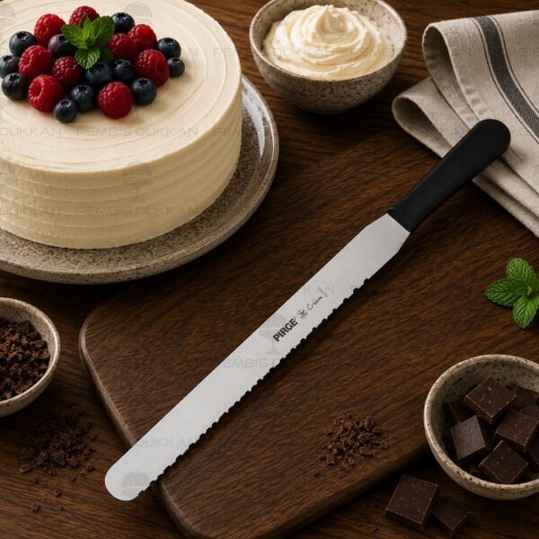 Pirge Creme Pasta Bıçağı Dişli 30cm - 71192