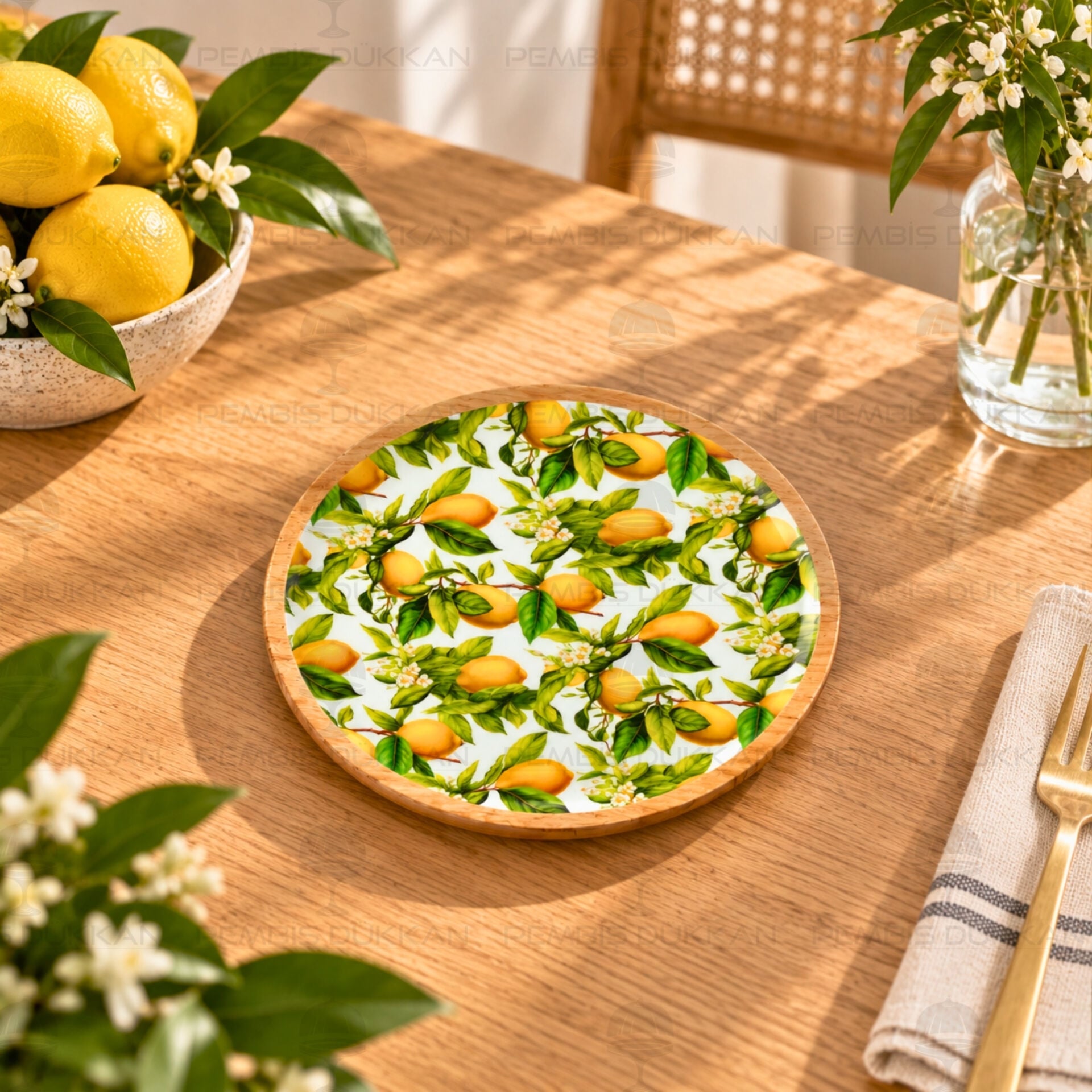Mango Ağacı 25cm Servis Tabağı (THN38217)
