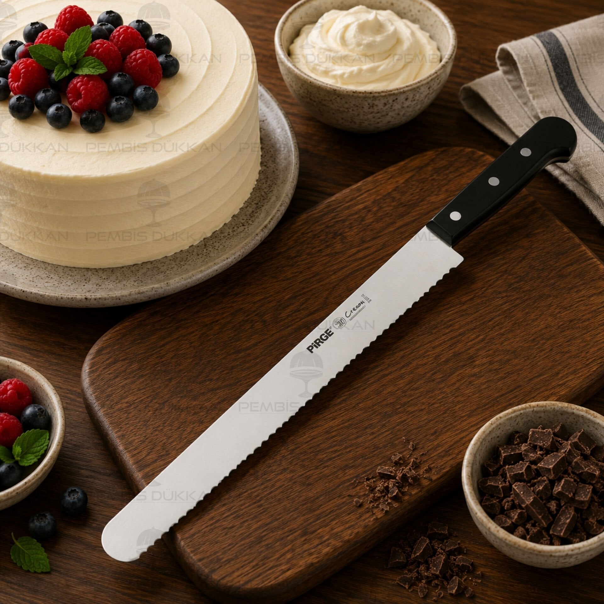 CREME GENİŞ PASTA BIÇAĞI DİŞLİ 30 CM 71474