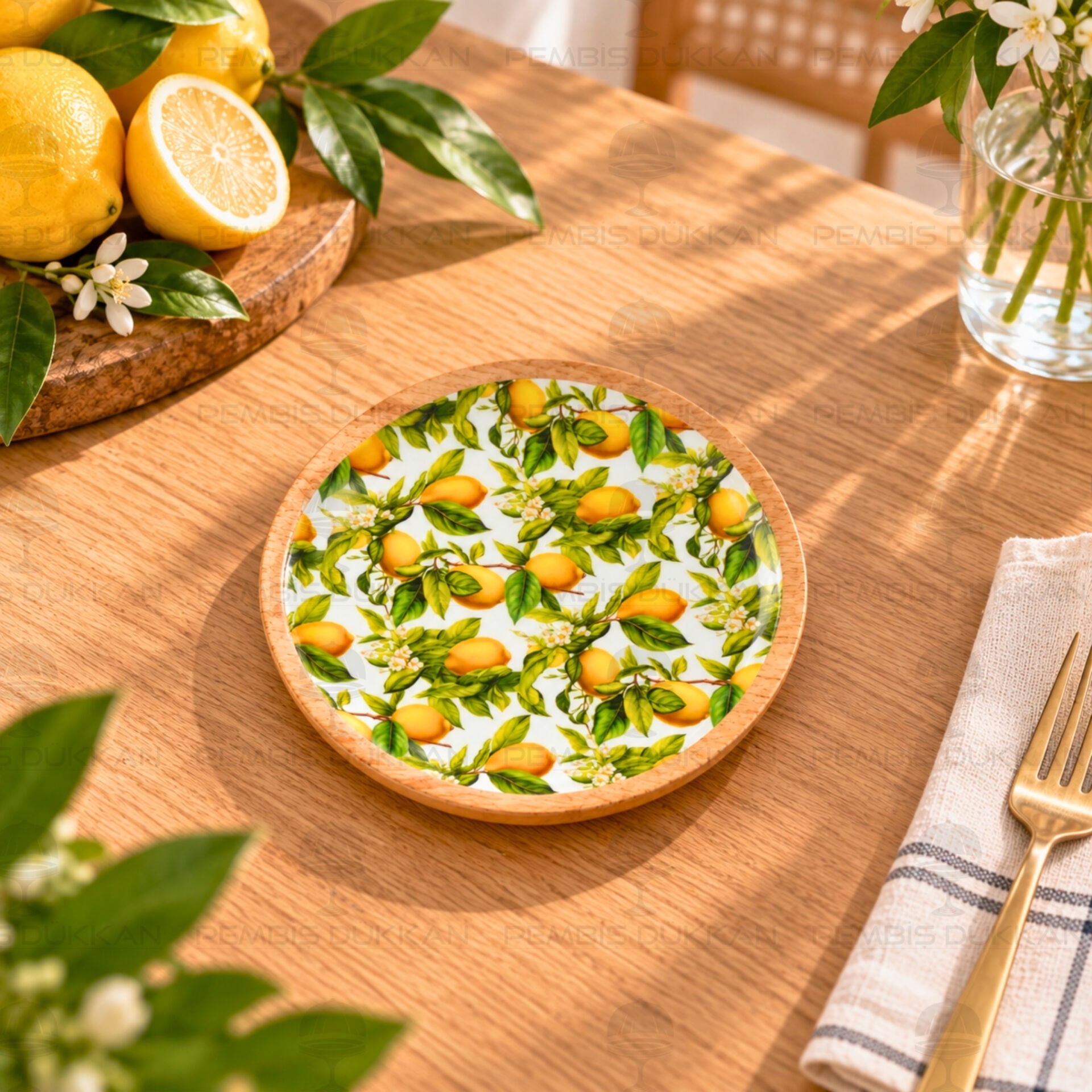 Mango Ağacı 20cm Pasta Tabağı (THN38216)