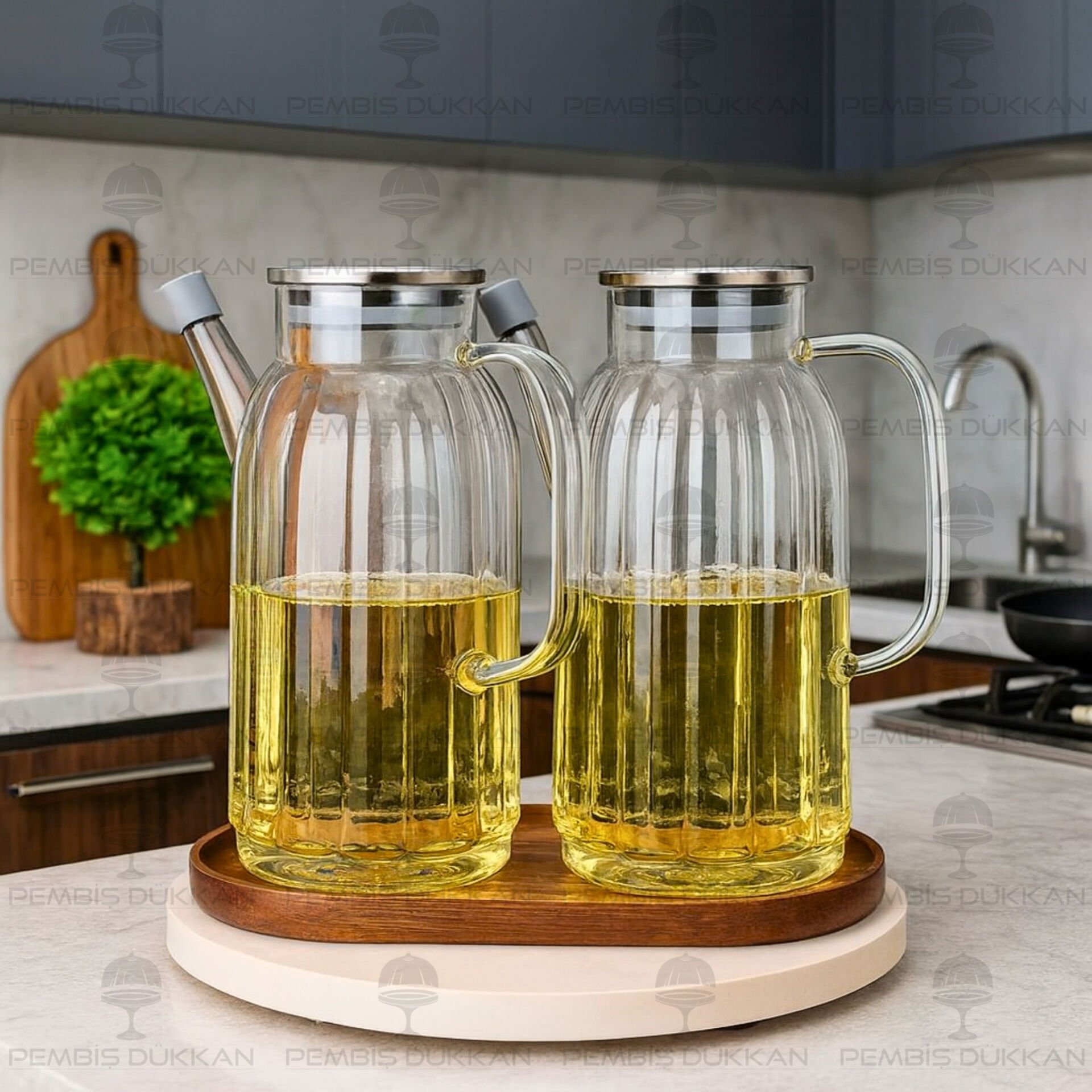 2Lİ METAL KAPAKLI YAĞDANLIK GLA 01 + OVAL AKASYA STAND NO 31