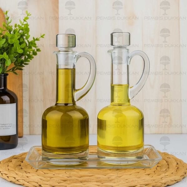 2Lİ MYTLENE KRİSTAL CAM YAĞDANLIK (90690)