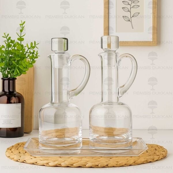 2Lİ MYTLENE KRİSTAL CAM YAĞDANLIK (90690)