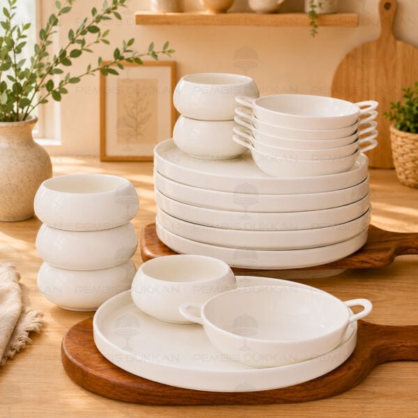 6 Kişilik Bireysel Kare Servis Kombin Set No2