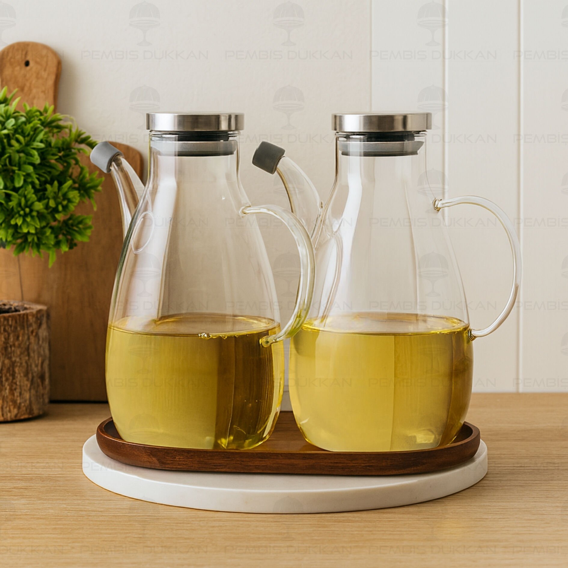 AKASYA ALTLIKLI, 2Lİ MİLAGRA  METAL YAĞDANLIK SET (GLA017 + 7B109)