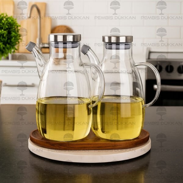 2 ADET METAL KAPAKLI YAĞDANLIK GLA 017 + OVAL AKASYA STAND NO 33