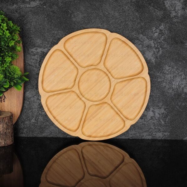 ARW 28 CM BAMBU PAPATYA DÖNER ÇEREZLİK 0933
