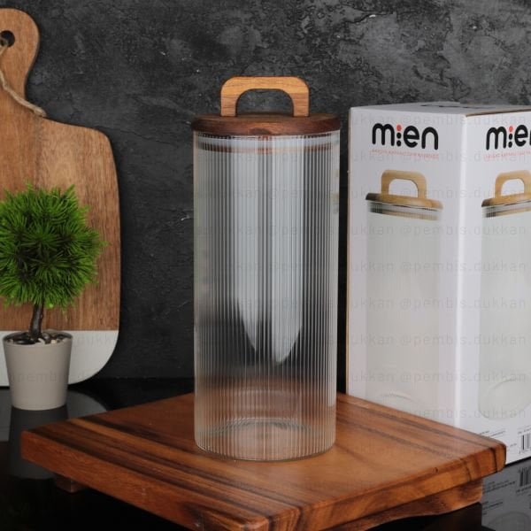 1 ADET AKASYA KAPAKLI ÇİZGİLİ KAVANOZ 1500ML (-044)