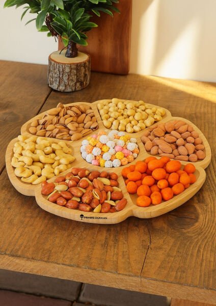 BAMBU 7 BÖLMELİ DÖNEN PAPATYA ÇEREZLİK MİEN-1076