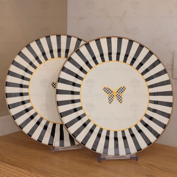 Papillon Emaye 30 cm 2li Servis Tabağı