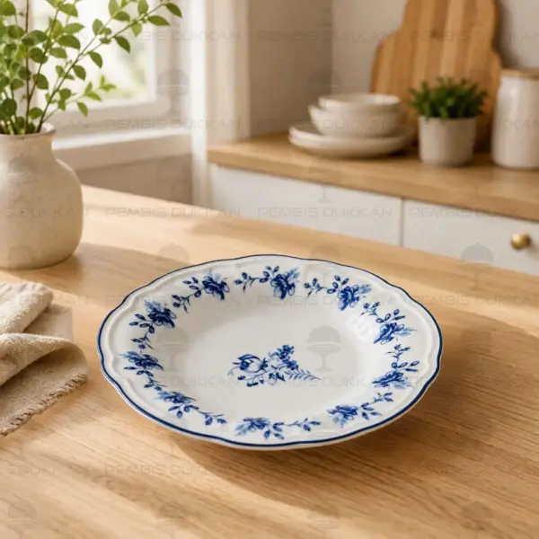 Mavi Vintage 6lı Yemek Tabağı Takımı