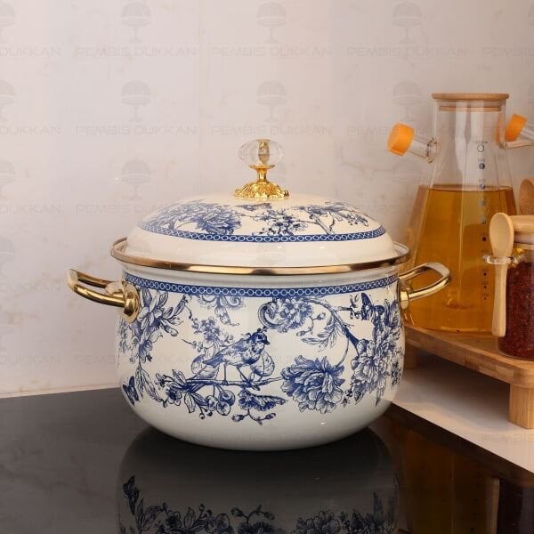 BLUE LİFE 20CM EMAYE DERİN TENCERE