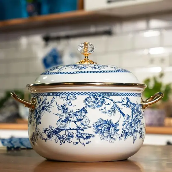 BLUE LİFE 20CM EMAYE DERİN TENCERE