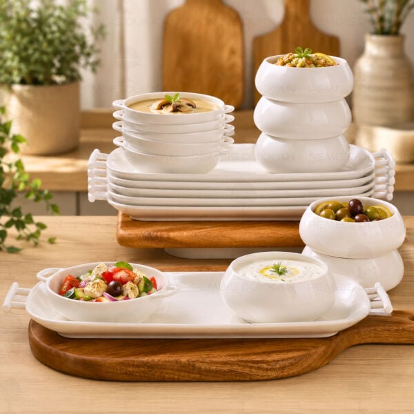 6 Kişilik Perla Bireysel Küçük Servis Kombin Set No5