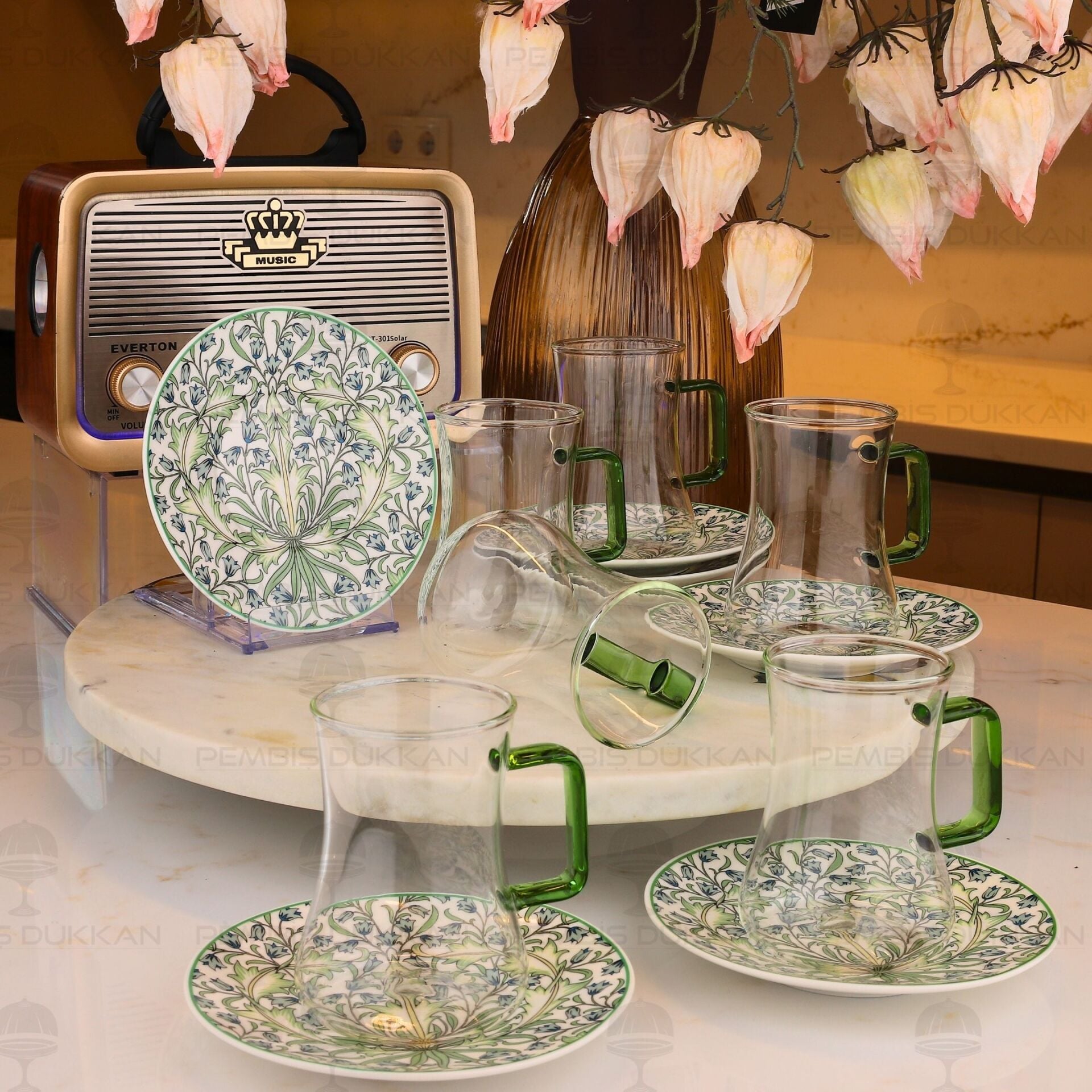 LUNARİA 6 KİŞİLİK 12 PARÇA ÇAY BARDAK TAKIMI