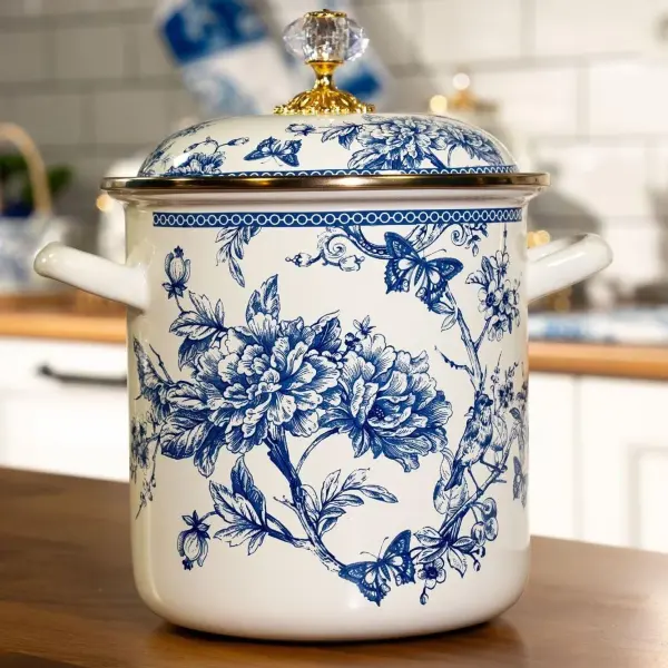 BLUE LİFE  EMAYE 16CM KUŞKONMAZ BAKRAÇ