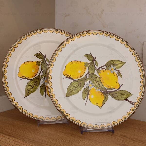 Linda Emaye 30 cm 2li Servis Tabağı