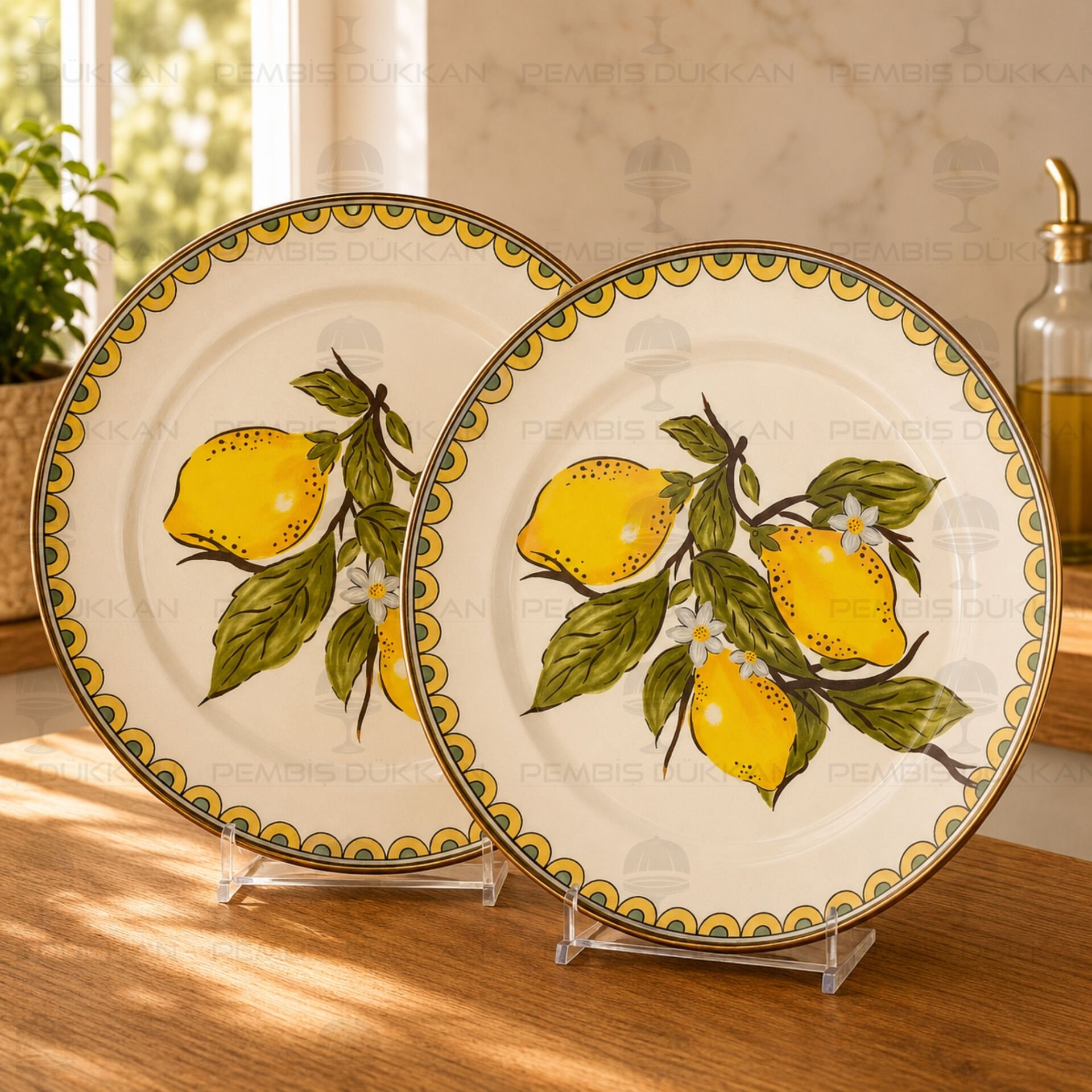 Linda Emaye 30 cm 2li Servis Tabağı