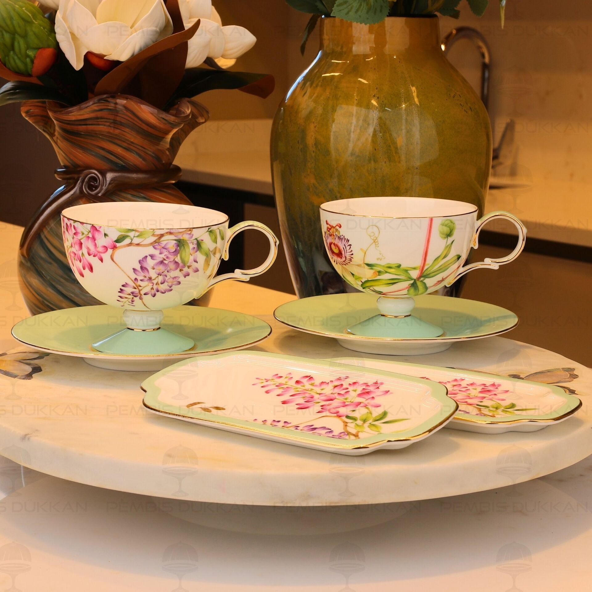 HAPPİLY 6 PARÇA 2 KİŞİLİK ÇAY FİNCAN TAKIMI